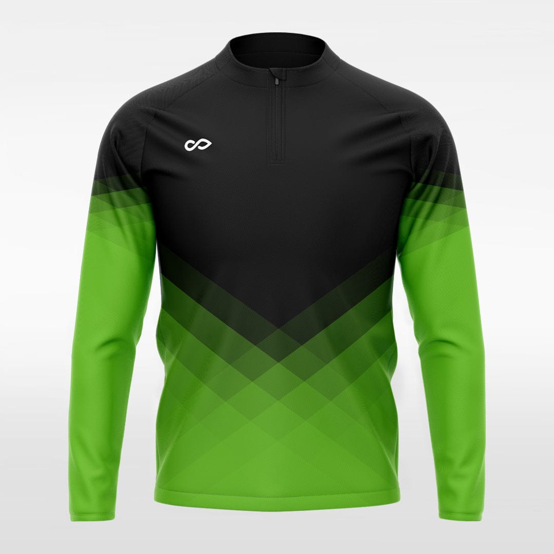 Continent 2 Men 1/4 Zip Jersey for Team Green