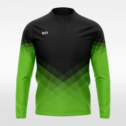 Continent 2 Men 1/4 Zip Jersey for Team Green