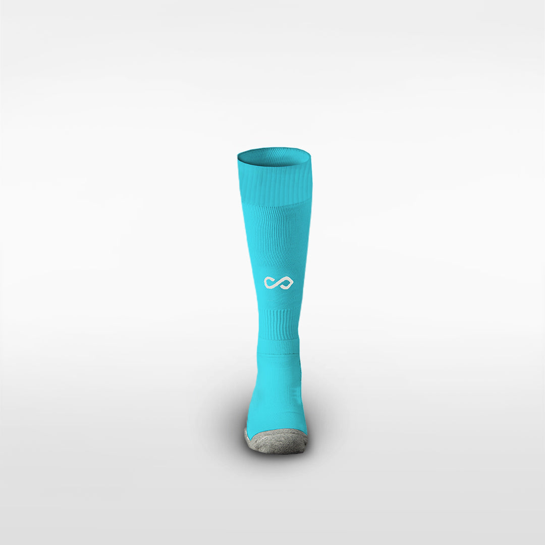 Kid Long Football Socks Altara - C17S301AEZ8 DeepSkyBlue