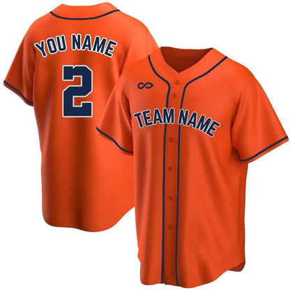 Orange Men Baseball Jersey