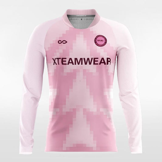 Pink Mosaic Long Sleeve Soccer Jersey