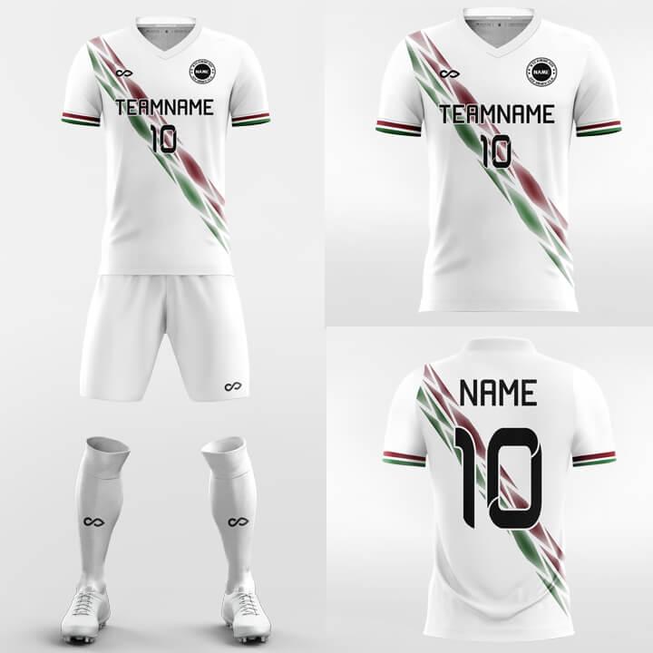 Ribbon pattern soccer jersey