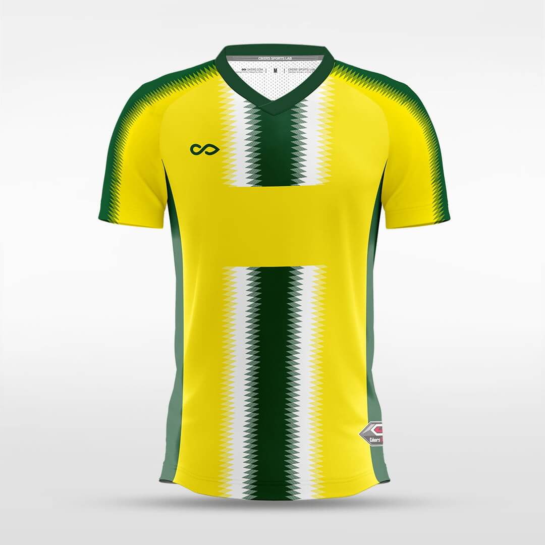 yellow and green soccer jerseys