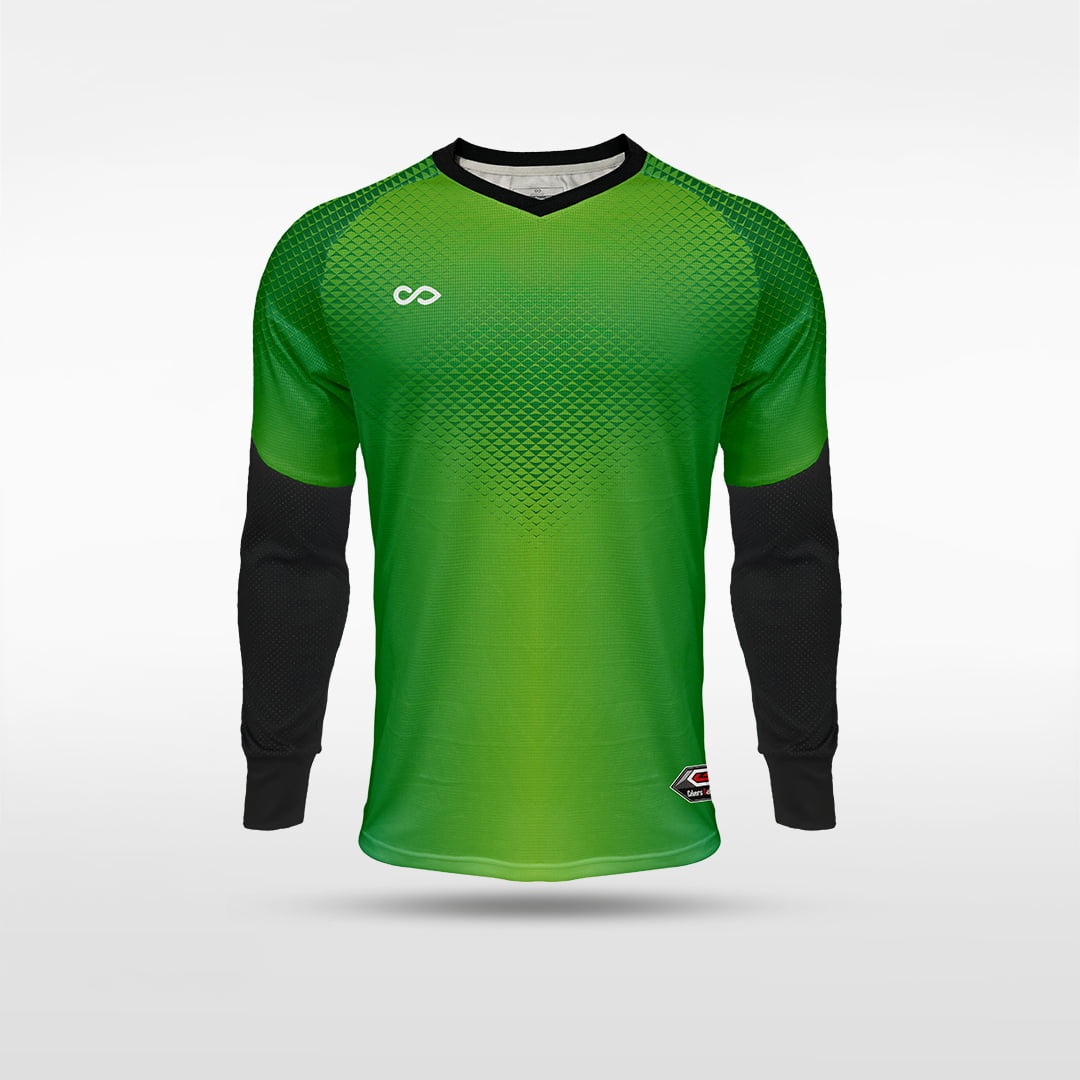 Kid Long Sleeve Goalkeeper Jersey Binre - WS222GYUV8 darkgreen