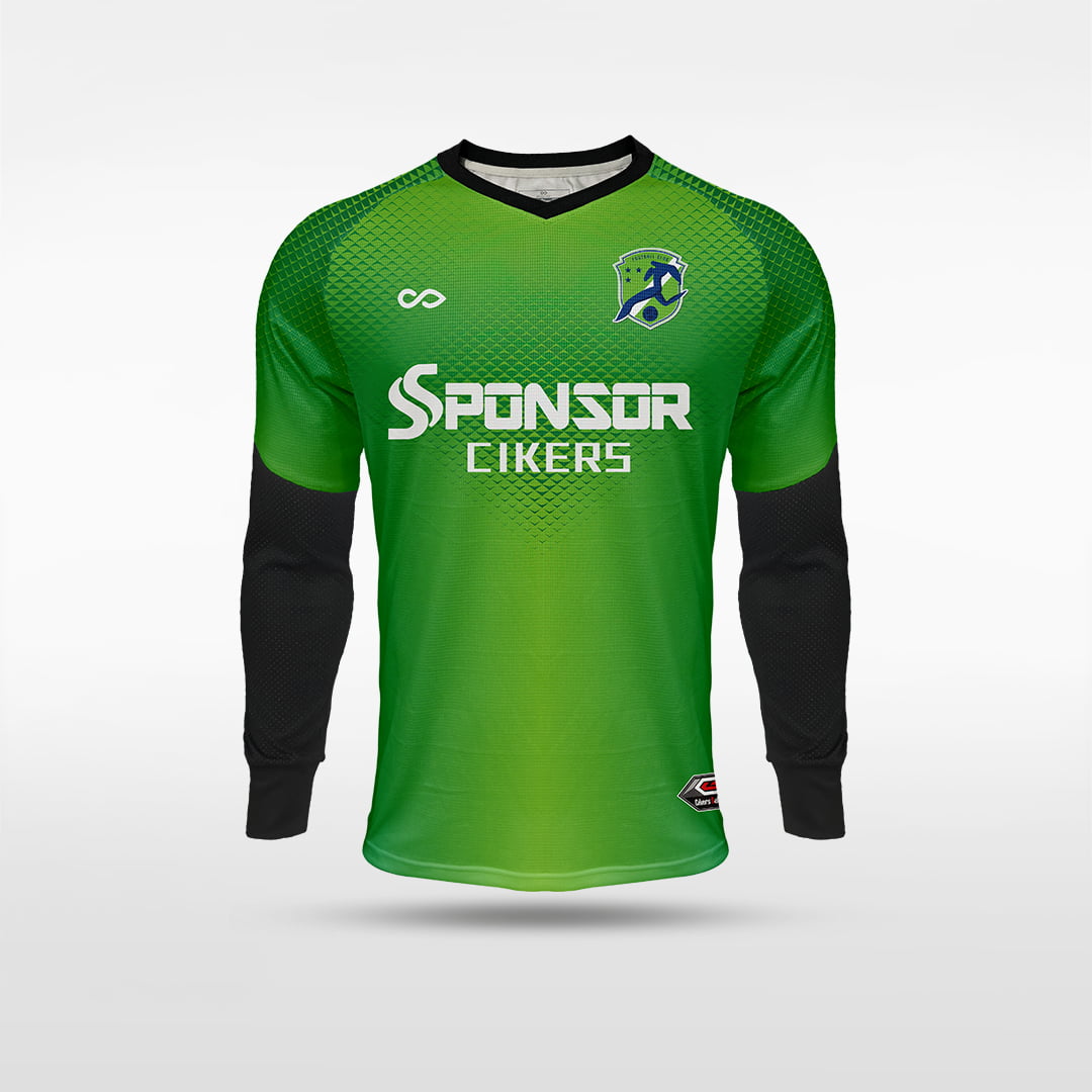 Kid Long Sleeve Goalkeeper Jersey Binre - WS222GYUV8 darkgreen