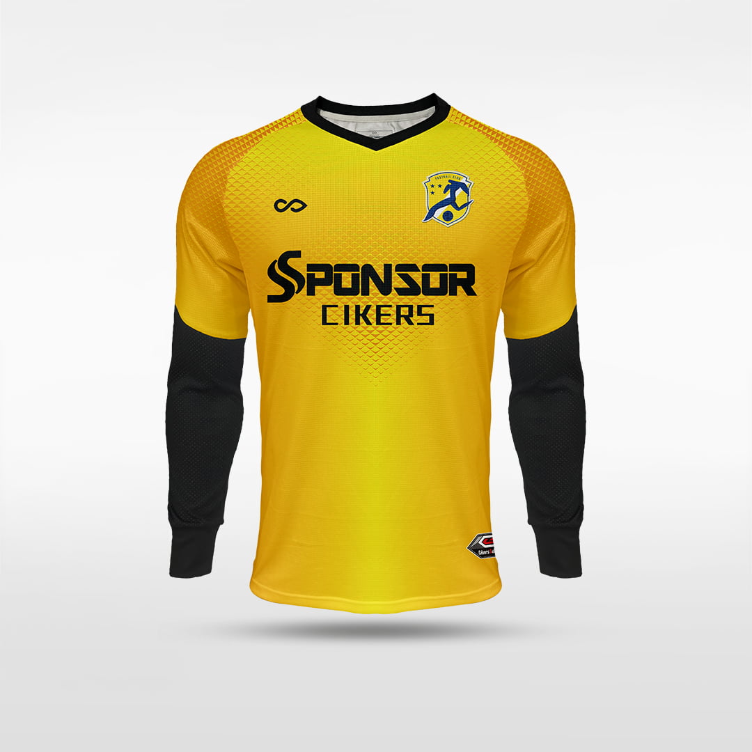 Kid Long Sleeve Goalkeeper Jersey Binre - WS222GYUV8 yellow