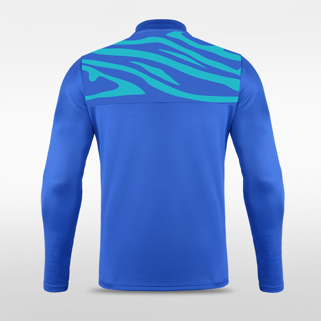 1/4 Half Zip  Zebara Blue  - WS233CDB3 DeepSkyBlue