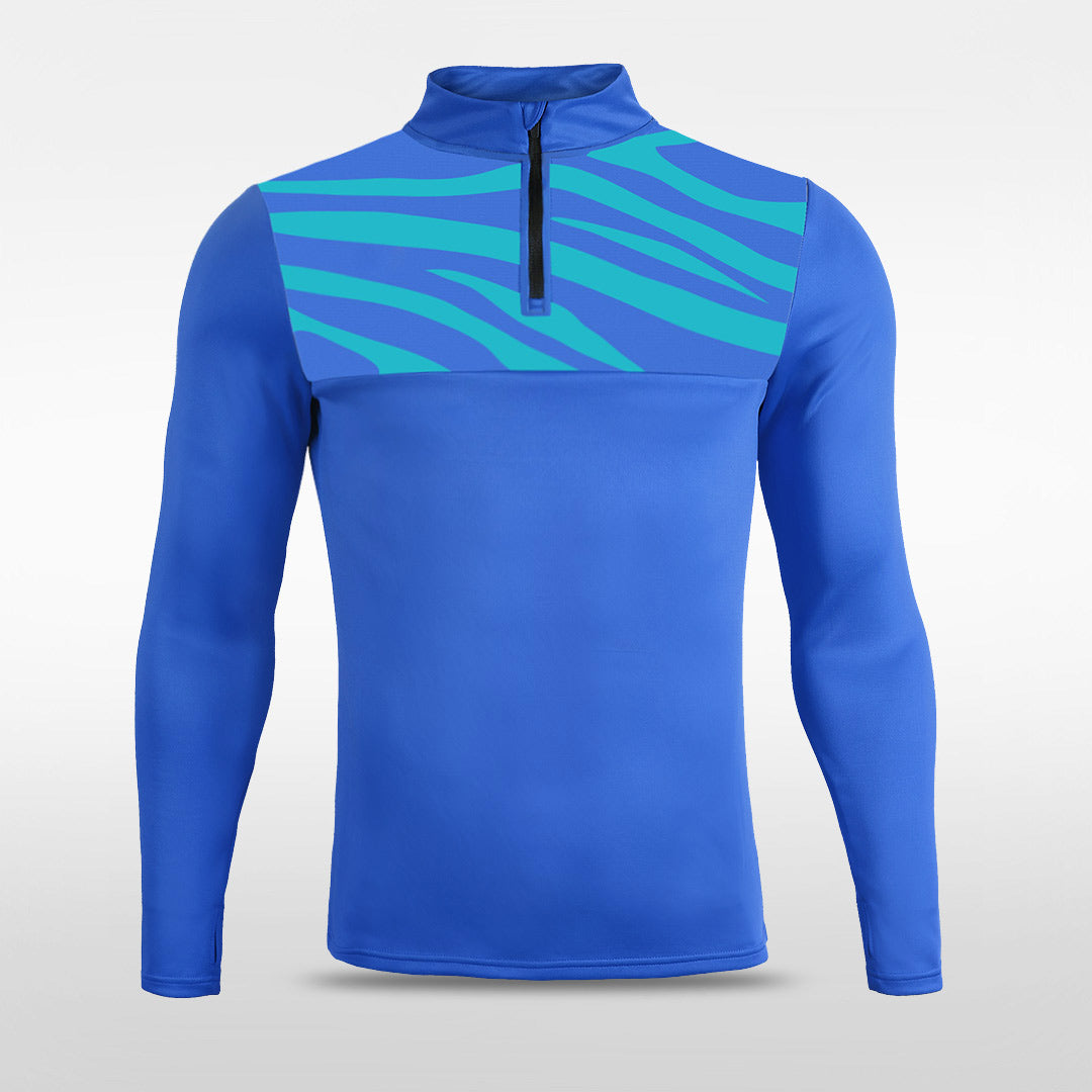 1/4 Half Zip  Zebara Blue  - WS233CDB3 DeepSkyBlue