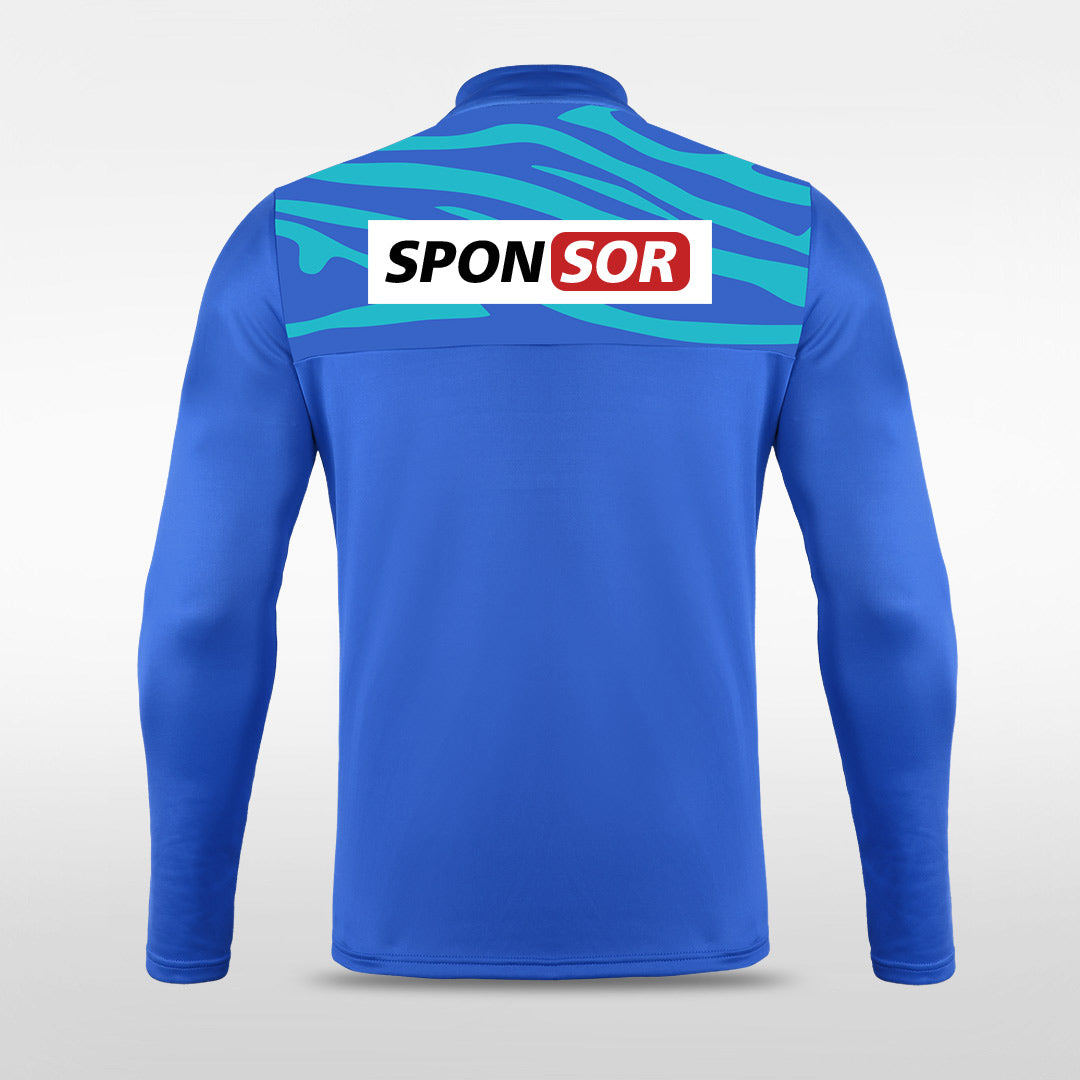 1/4 Half Zip  Zebara Blue  - WS233CDB3 DeepSkyBlue