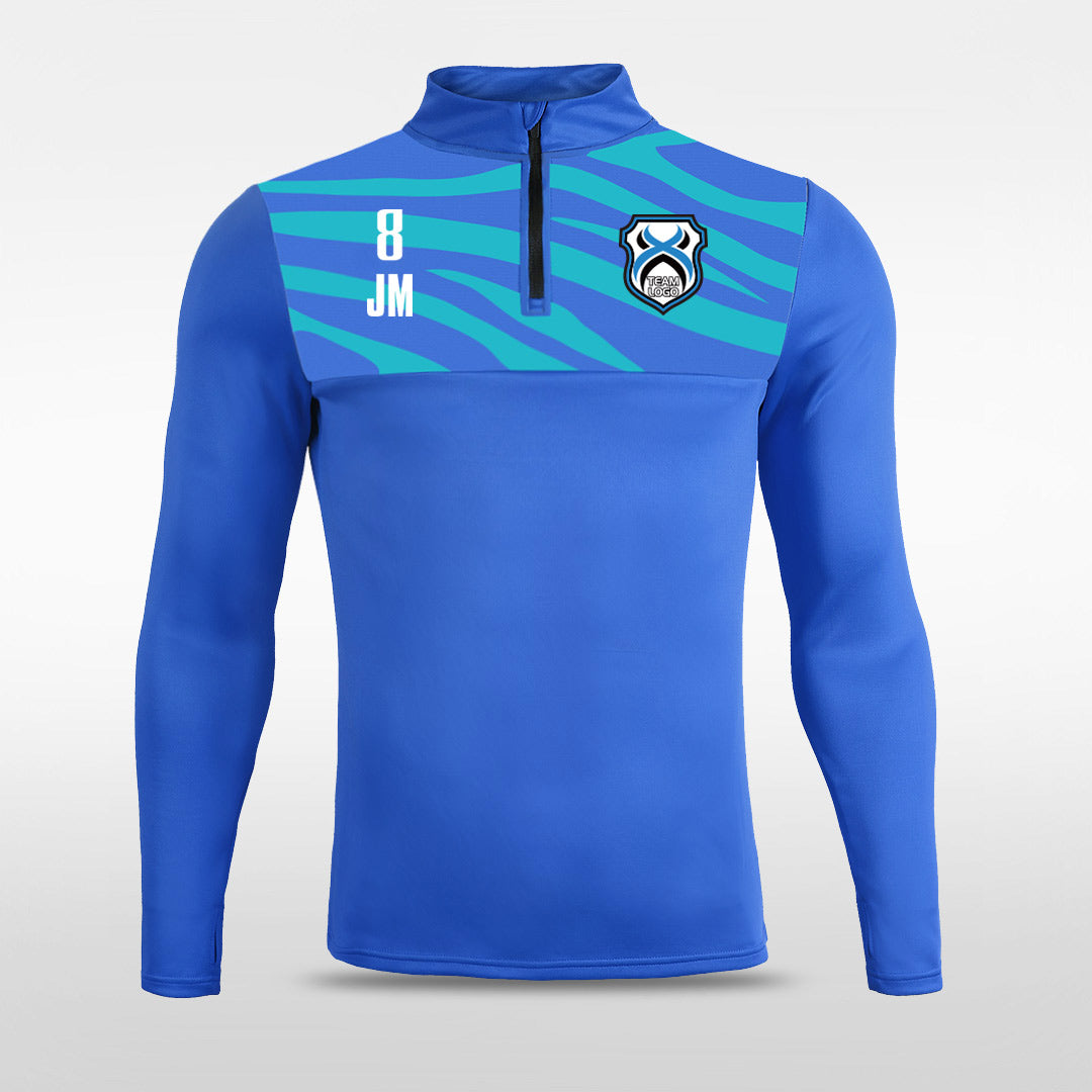 1/4 Half Zip  Zebara Blue  - WS233CDB3 DeepSkyBlue