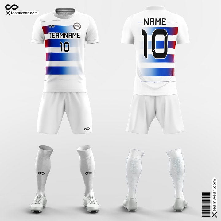 Youth Custom Soccer Uniforms Sublimated White