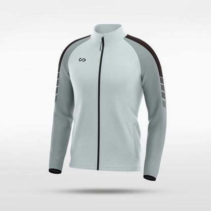 Grey Embrace Wind Stopper Customized Full-Zip Jacket Design