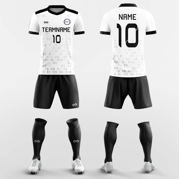 black and white soccer jersey