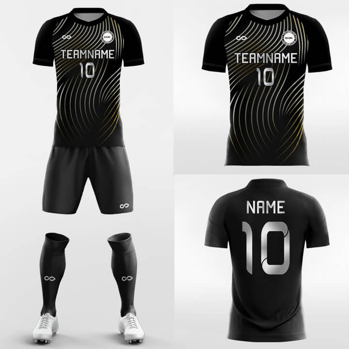 black cool soccer jersey