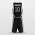 black custom basketball jersey