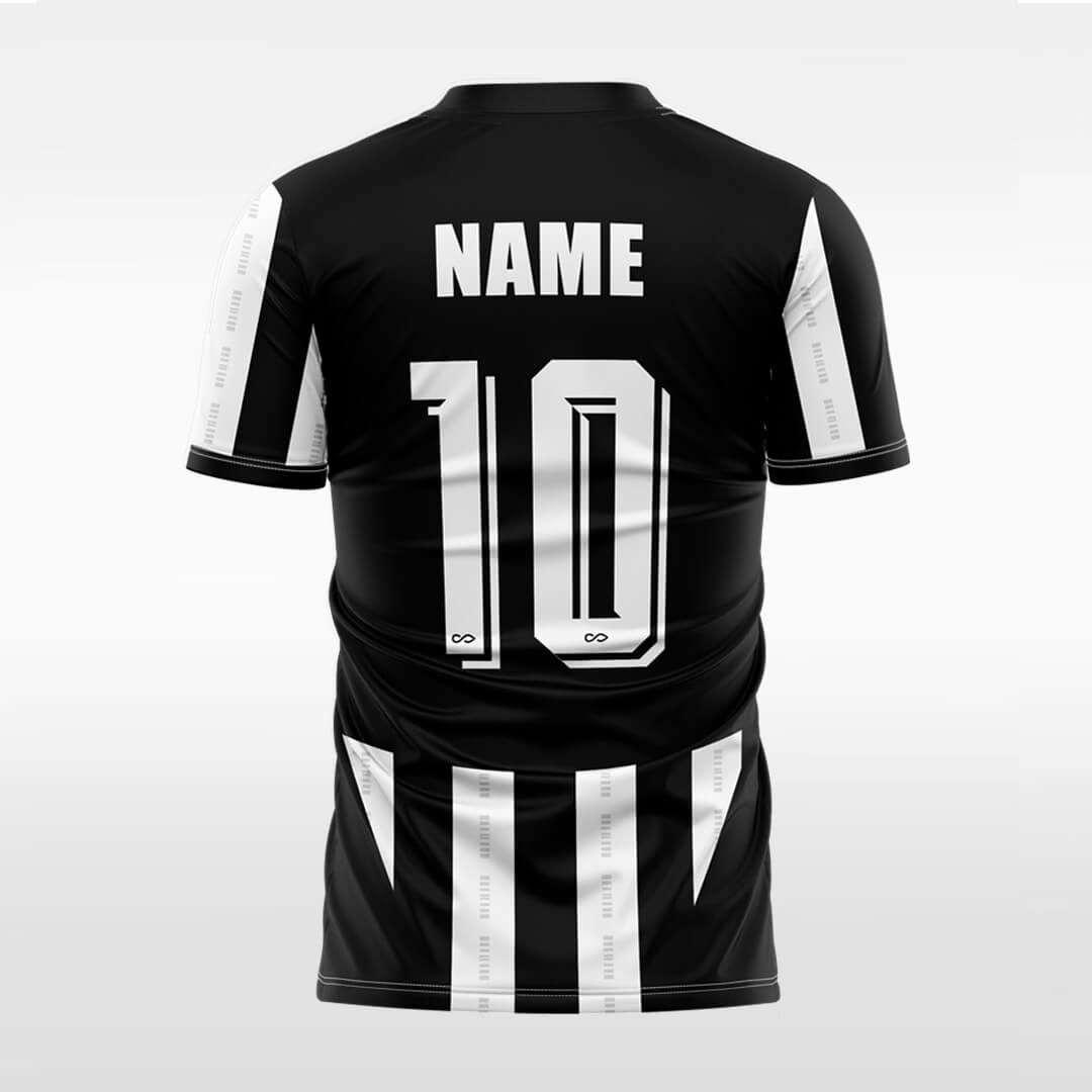 black custom soccer jersey sublimation