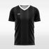 black custom soccer jersey