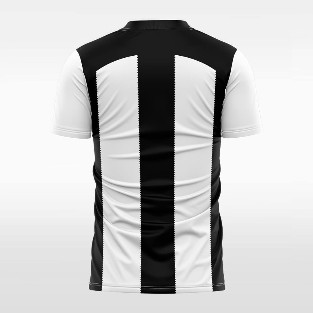 black custom soccer jersey