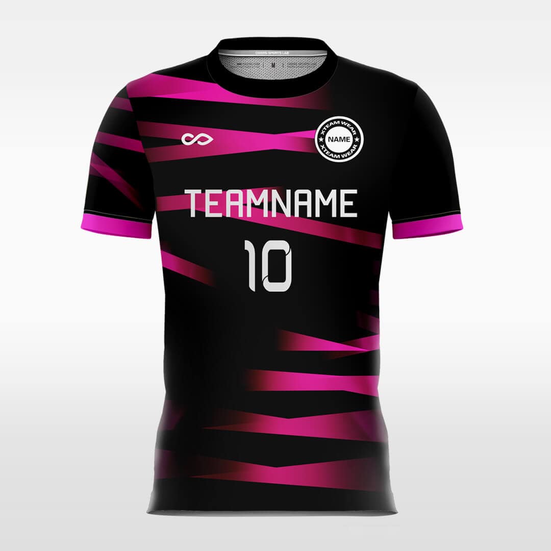 black pink short sleeve jersey