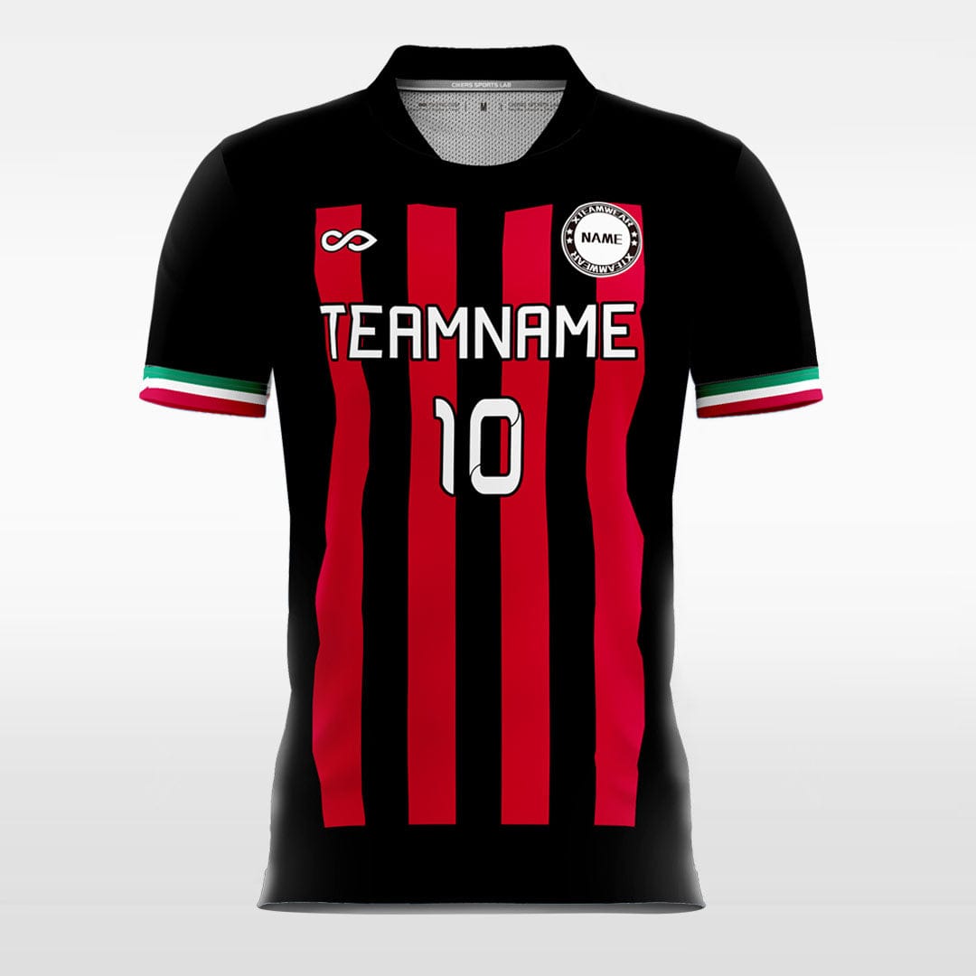 Black Red Stripe Jersey for Kids