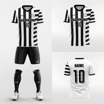 black short soccer jersey kit