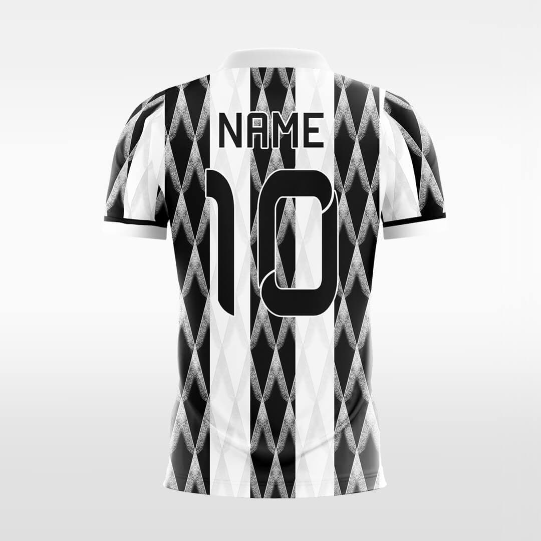 black short soccer jersey