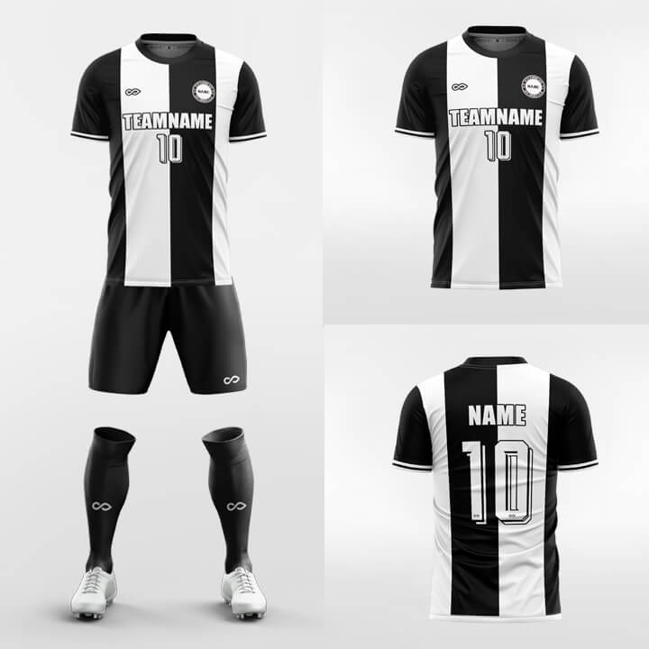 black sleeve soccer jersey kit