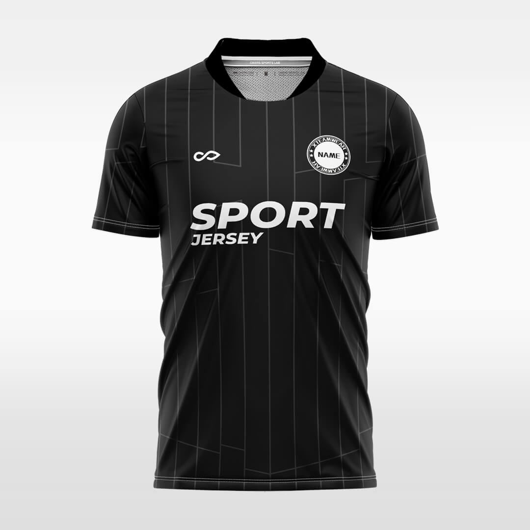  black soccer jersey for men sublimation