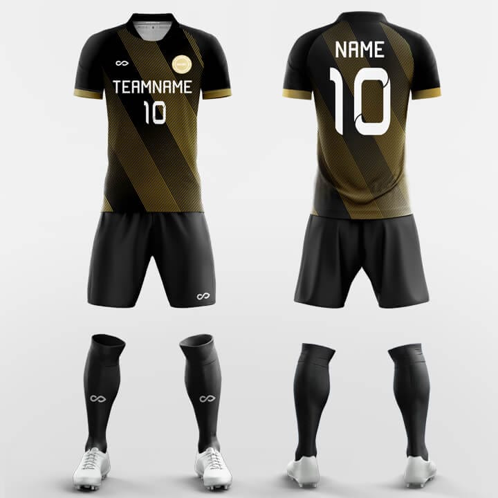 black soccer jersey set