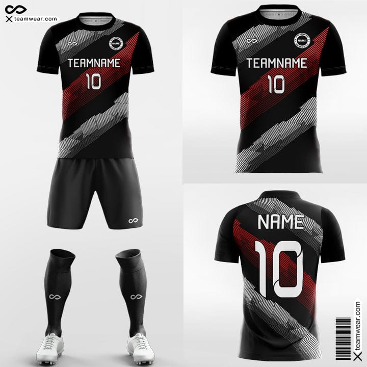 black soccer jerseys kit retro