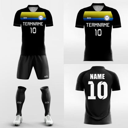 Classic Black - Custom Soccer Jerseys Kit Sublimated Design