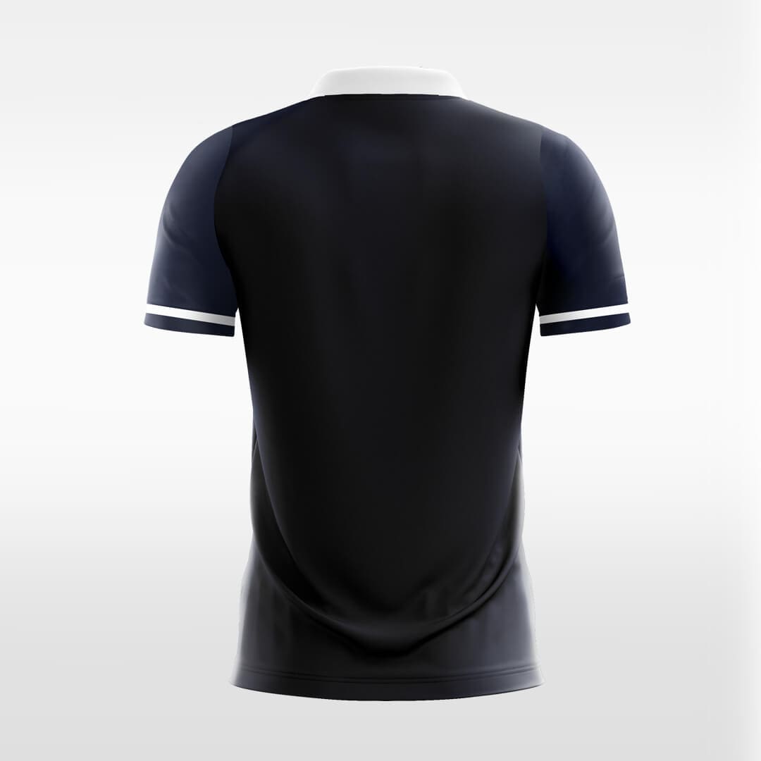 black sublimated soccer jersey