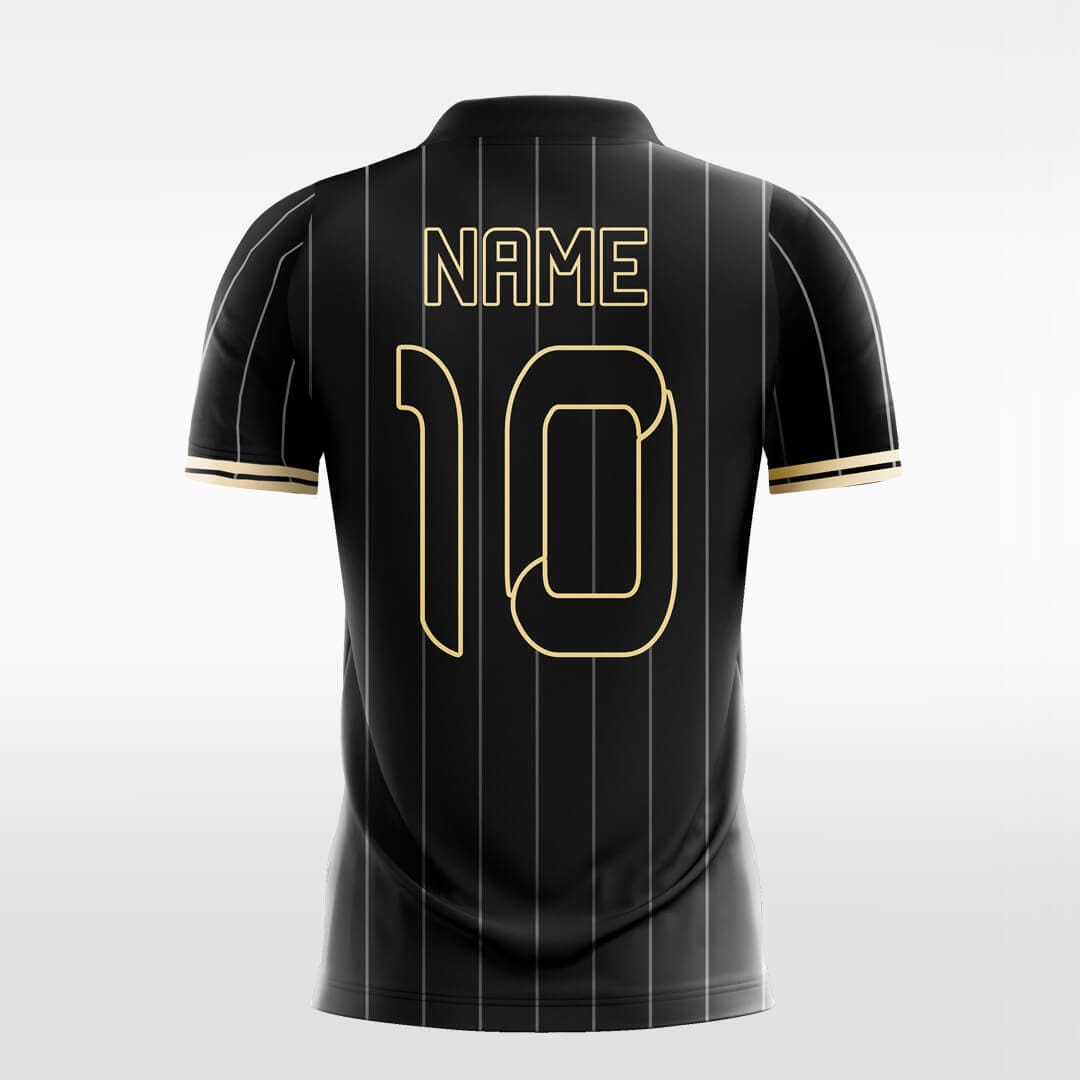 black sublimated soccer jersey