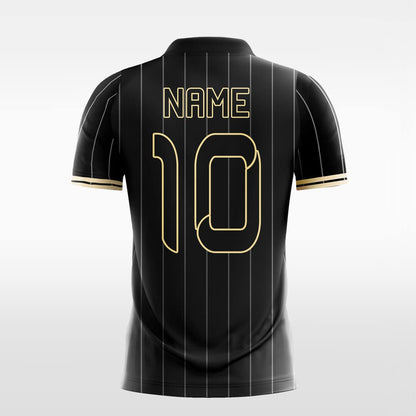 black sublimated soccer jersey