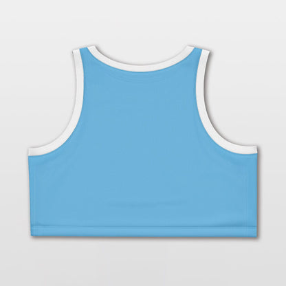 blue crop top for women