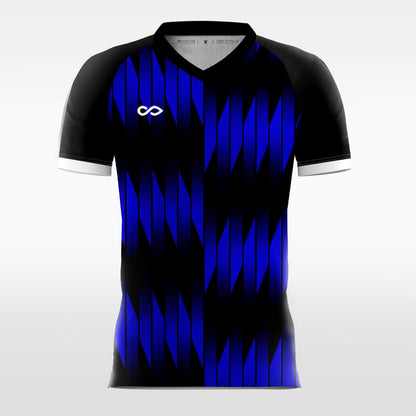 blue custom short sleeve jersey