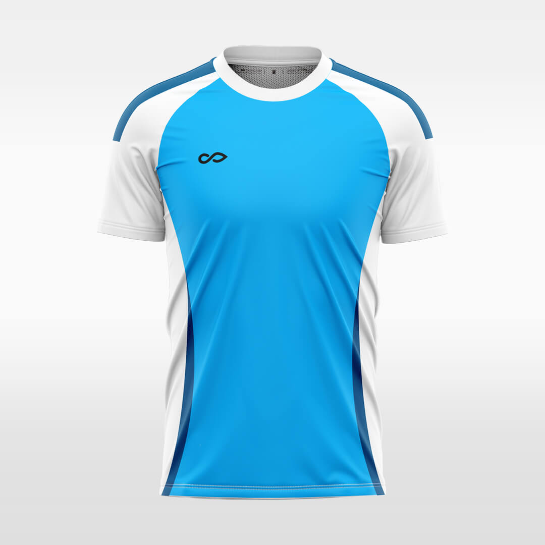 blue custom soccer jersey for men sublimation