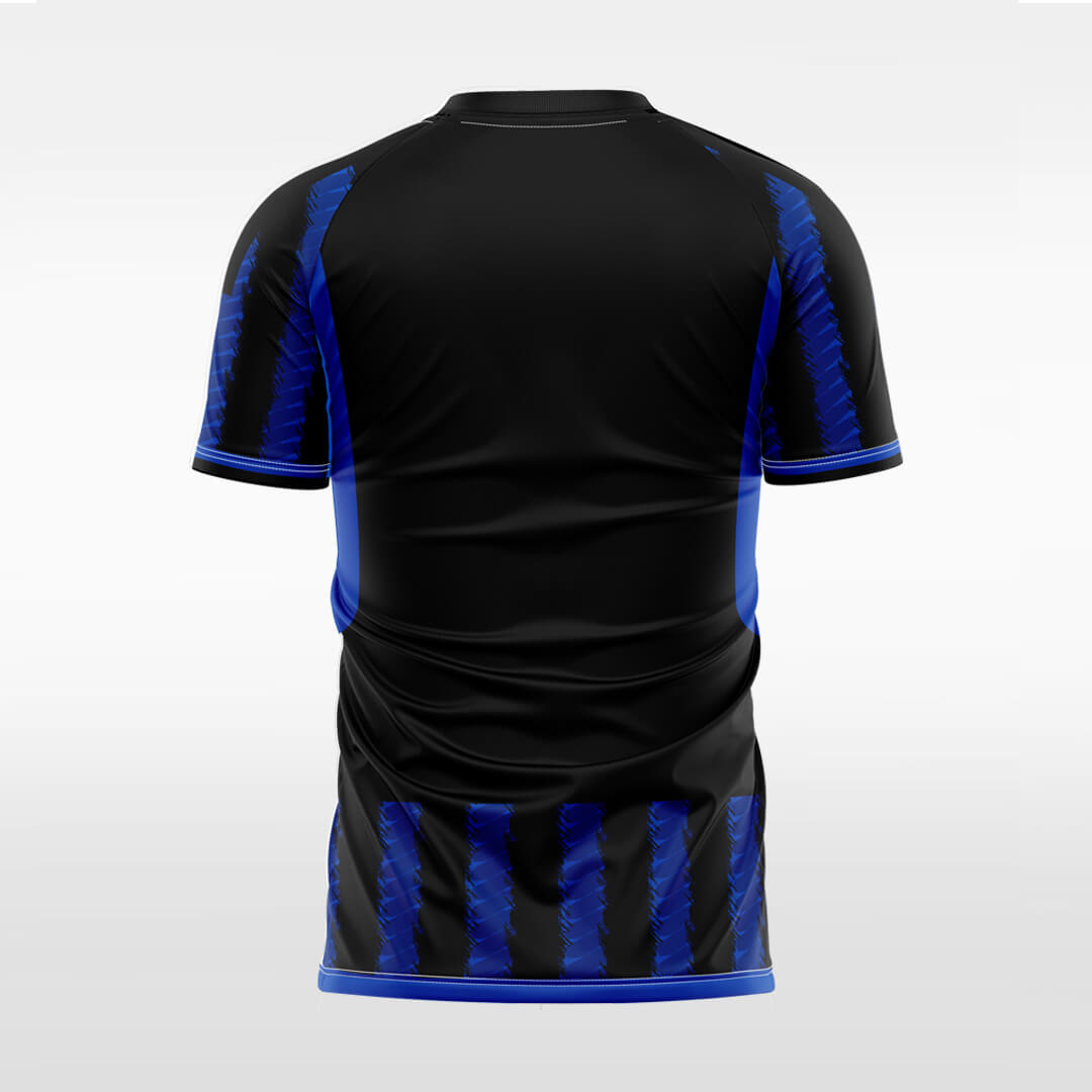 blue custom soccer jersey for men sublimation