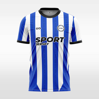 blue custom soccer jersey