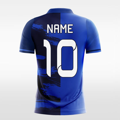 blue custom soccer jersey