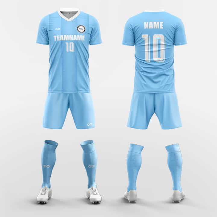 blue custom soccer jerseys kit