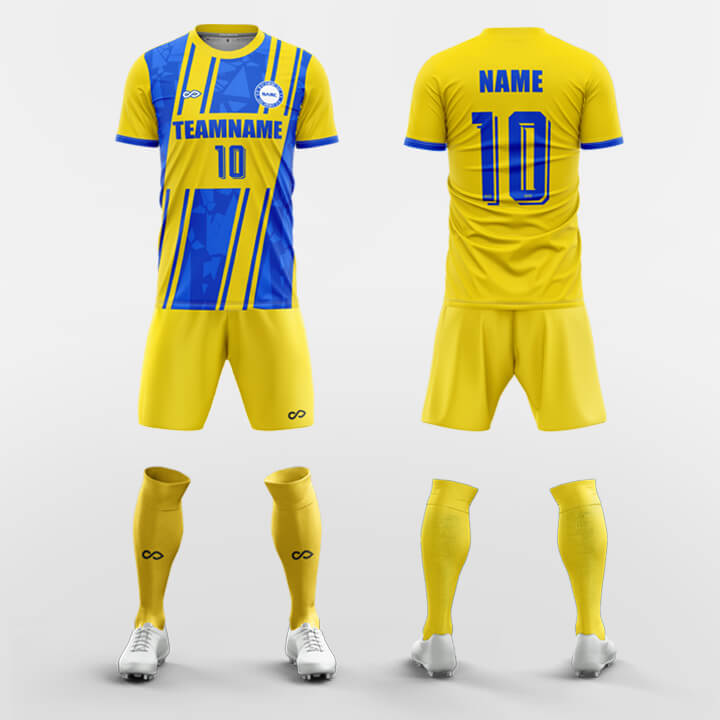 blue custom soccer jerseys kit 