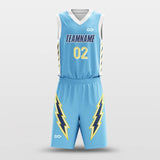 Blue Lightning - Customized Basketball Jersey Set Design