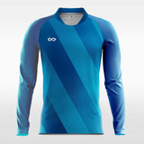 blue long sleeve soccer jersey