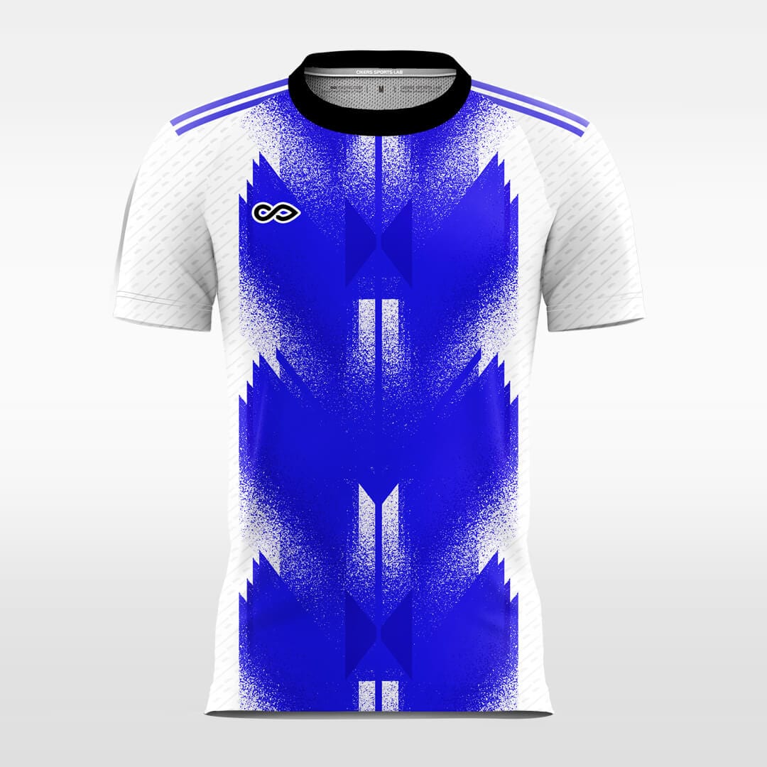 blue sublimated short sleeve jersey