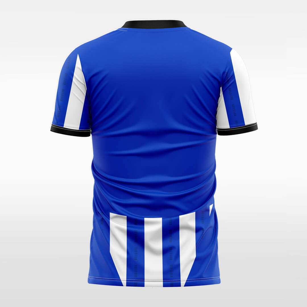 blue sublimated soccer jersey