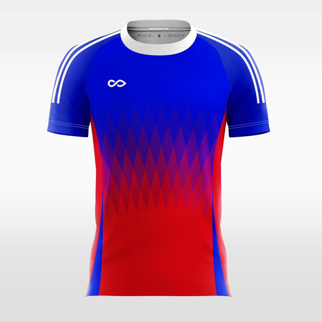 blue sublimated soccer jersey