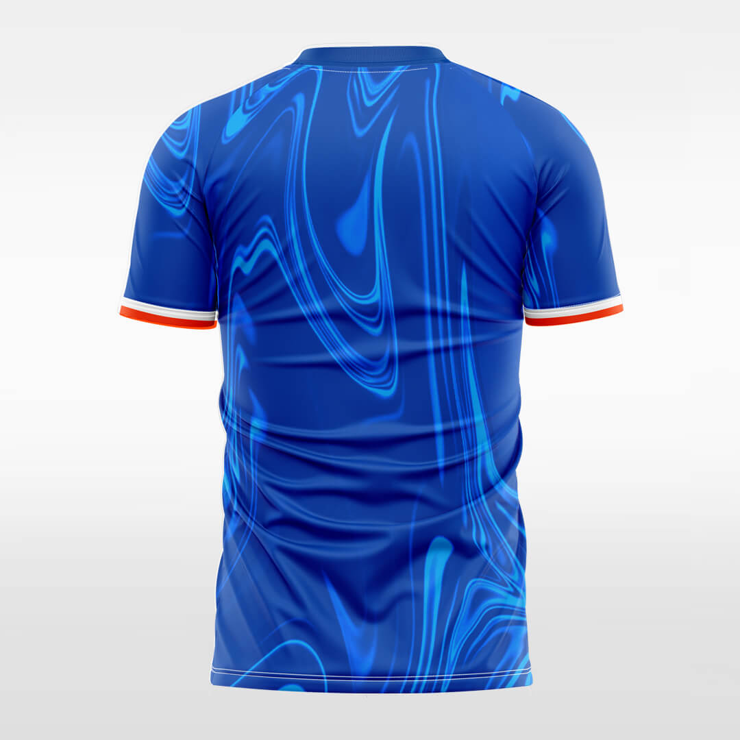 blue sublimated soccer jersey