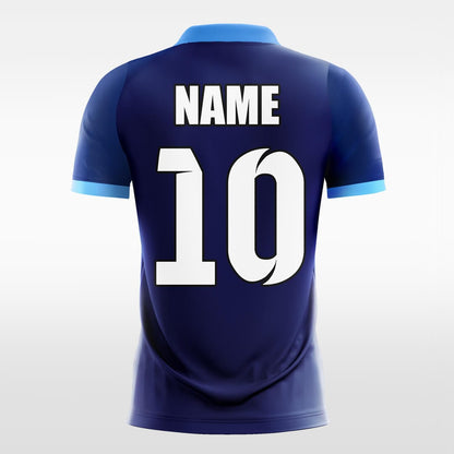 blue sublimated soccer jersey