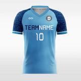 Retro Geometric - Women Custom Soccer Jerseys Blue Design